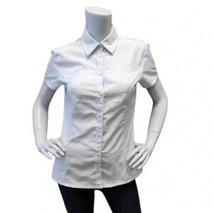 Mammut Short  Sleeve Grey Plaid Button Down Shirt Size Small